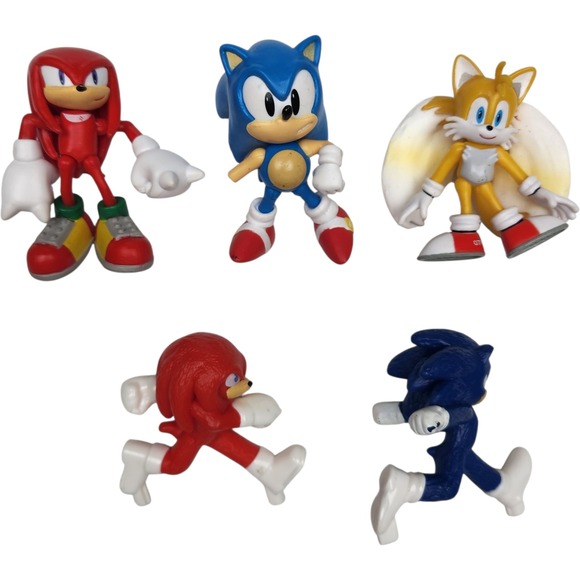 Sonic The Hedgehog & Friends Knuckles Tails Action Figures Toy Set Lot of 5 - Picture 1 of 2